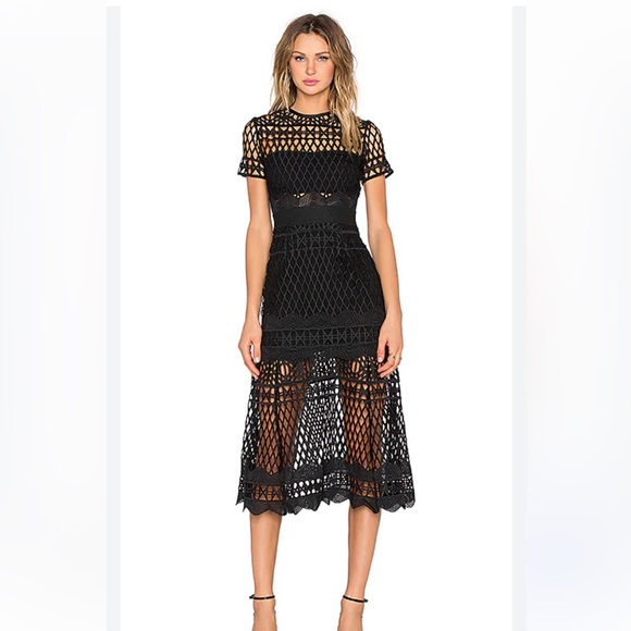 Self-Portrait Dresses & Skirts - Self Portrait Cutwork Layered dress size 0 NWT